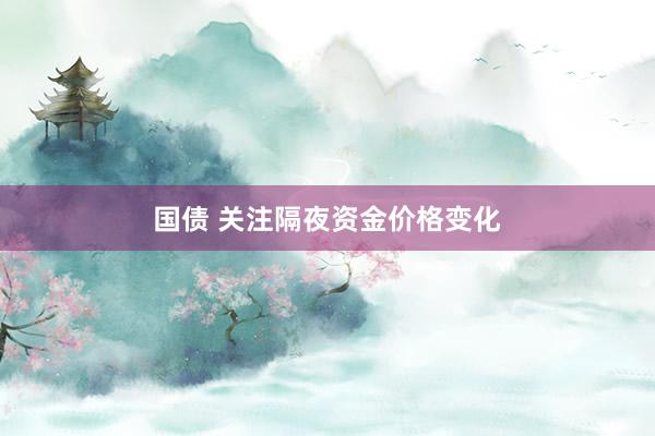 国债 关注隔夜资金价格变化
