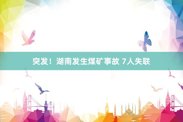 突发！湖南发生煤矿事故 7人失联