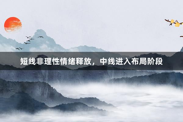 短线非理性情绪释放，中线进入布局阶段
