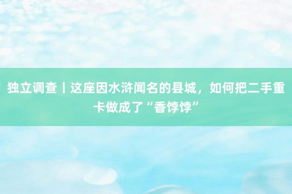 独立调查丨这座因水浒闻名的县城，如何把二手重卡做成了“香饽饽”