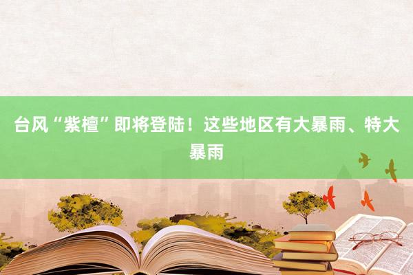台风“紫檀”即将登陆！这些地区有大暴雨、特大暴雨