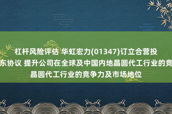 杠杆风险评估 华虹宏力(01347)订立合营投资协议及合营股东协议 提升公司在全球及中国内地晶圆代工行业的竞争力及市场地位