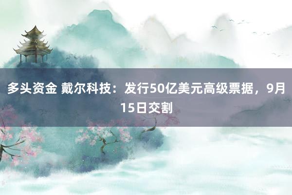 多头资金 戴尔科技：发行50亿美元高级票据，9月15日交割
