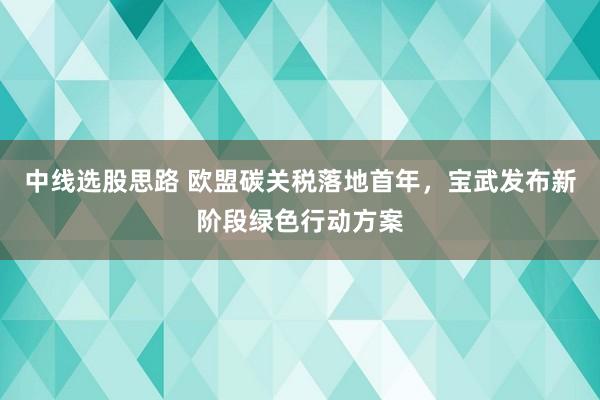 中线选股思路 欧盟碳关税落地首年，宝武发布新阶段绿色行动方案
